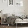 Image de vidaXL Tête de lit de remplacement métal blanc 160 cm
