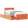 Image de vidaXL Cadre de lit sans matelas cire marron 90x200 cm bois pin massif