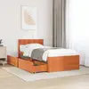 Image de vidaXL Cadre de lit sans matelas cire marron 90x190 cm bois pin massif