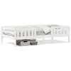 Image de vidaXL Cadre de lit sans matelas blanc 90x190 cm bois de pin massif