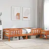 Image de vidaXL Cadre de lit sans matelas cire marron 90x190 cm bois pin massif