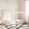 Image de vidaXL Lit pour enfants sans matelas blanc 100x200 cm bois pin massif