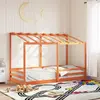 Image de vidaXL Lit pour enfants sans matelas cire marron 80x200 cm pin massif