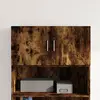 Image de vidaXL Armoire murale chêne fumé 80x42,5x40 cm bois d'ingénierie