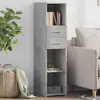 Image de vidaXL Buffet haut gris béton 30x42,5x124 cm bois d'ingénierie