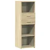 Image de vidaXL Hoge kast 40x42,5x124 cm bewerkt hout sonoma eikenkleurig