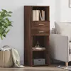 Image de vidaXL Buffet haut chêne marron 40x42,5x124 cm bois d'ingénierie