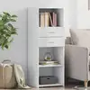 Image de vidaXL Buffet haut blanc 45x42,5x124 cm bois d'ingénierie