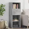 Image de vidaXL Buffet haut gris béton 45x42,5x124 cm bois d'ingénierie