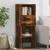 Image de vidaXL Buffet haut chêne fumé 45x42,5x124 cm bois d'ingénierie