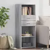 Image de vidaXL Buffet haut sonoma gris 45x42,5x124 cm bois d'ingénierie
