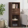Image de vidaXL Buffet haut chêne marron 45x42,5x124 cm bois d'ingénierie