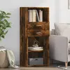 Image de vidaXL Buffet haut chêne fumé 50x42,5x124 cm bois d'ingénierie