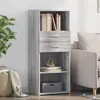 Image de vidaXL Buffet haut sonoma gris 50x42,5x124 cm bois d'ingénierie