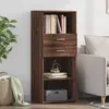 Image de vidaXL Buffet haut chêne marron 50x42,5x124 cm bois d'ingénierie