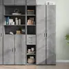 Image de vidaXL Buffet haut gris béton 30x42,5x185 cm bois d'ingénierie