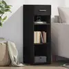 Image de vidaXL Buffet noir 30x42,5x93 cm bois d'ingénierie