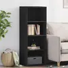 Image de vidaXL Buffet haut noir 45x41x124 cm bois d'ingénierie