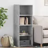 Image de vidaXL Buffet haut gris béton 45x41x124 cm bois d'ingénierie