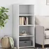 Image de vidaXL Buffet haut blanc 50x41x124 cm bois d'ingénierie