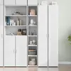Image de vidaXL Buffet haut blanc 30x41x185 cm bois d'ingénierie