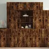 Image de vidaXL Armoire de rangement chêne fumé 80x42,5x225cm bois d'ingénierie