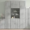 Image de vidaXL Buffet haut gris béton 80x42,5x249 cm bois d'ingénierie