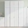 Image de vidaXL Buffet haut blanc 80x42,5x249 cm bois d'ingénierie