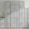 Image de vidaXL Buffet haut gris béton 80x42,5x249 cm bois d'ingénierie
