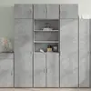 Image de vidaXL Buffet haut gris béton 70x42,5x185 cm bois d'ingénierie