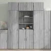 Image de vidaXL Buffet haut sonoma gris 70x42,5x185 cm bois d'ingénierie