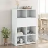 Image de vidaXL Buffet haut blanc 80x42,5x124 cm bois d'ingénierie