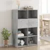 Image de vidaXL Buffet haut gris béton 80x42,5x124 cm bois d'ingénierie