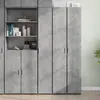 Image de vidaXL Buffet haut gris béton 30x42,5x185 cm bois d'ingénierie