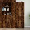 Image de vidaXL Buffet haut chêne fumé 30x42,5x185 cm bois d'ingénierie