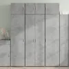 Image de vidaXL Buffet haut gris béton 70x42,5x185 cm bois d'ingénierie