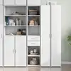 Image de vidaXL Buffet haut blanc 40x42,5x185 cm bois d'ingénierie