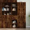Image de vidaXL Buffet haut chêne fumé 40x42,5x185 cm bois d'ingénierie