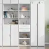 Image de vidaXL Buffet haut blanc 50x42,5x185 cm bois d'ingénierie
