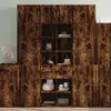 Image de vidaXL Buffet haut chêne fumé 70x42,5x185 cm bois d'ingénierie