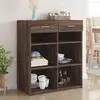 Image de vidaXL Buffet chêne marron 80x42,5x93 cm bois d'ingénierie