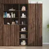 Image de vidaXL Buffet haut chêne marron 40x41x185 cm bois d'ingénierie