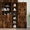 Image de vidaXL Buffet haut chêne fumé 45x41x185 cm bois d'ingénierie