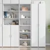 Image de vidaXL Buffet haut blanc 50x41x185 cm bois d'ingénierie