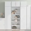 Image de vidaXL Buffet haut blanc 70x41x185 cm bois d'ingénierie