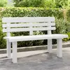 Image de vidaXL Banc de jardin blanc 110x52x71 cm polypropylène