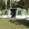 Image de vidaXL Tente de camping tunnel 4 personnes vert imperméable