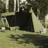 Image de vidaXL Tente familiale tipi 8 personnes vert olive imperméable