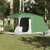 Image de vidaXL Tente de camping avec dôme porche 5 personnes vert imperméable