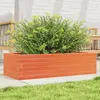 Image de vidaXL Jardinière cire marron 90x40x23 cm bois de pin massif